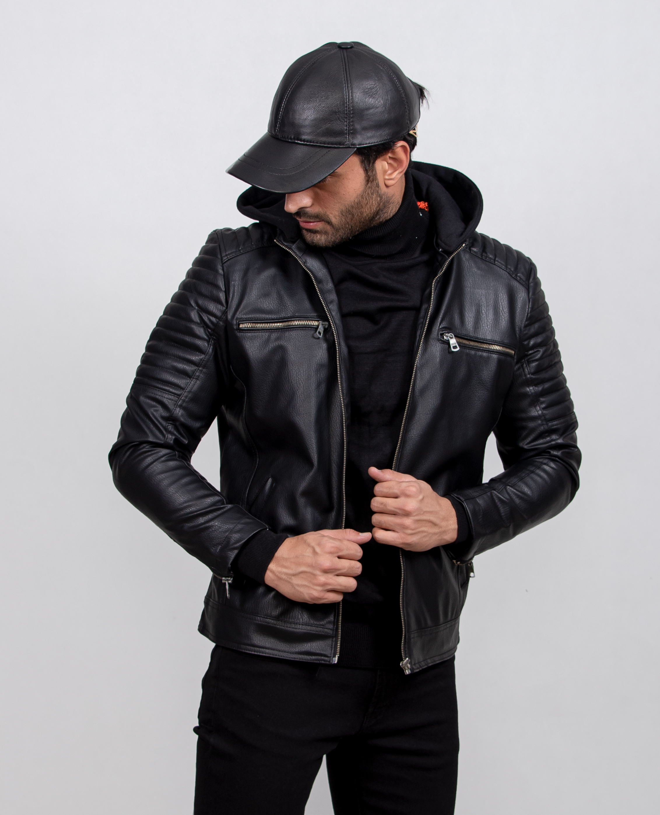 کاپشن چرم Delpino