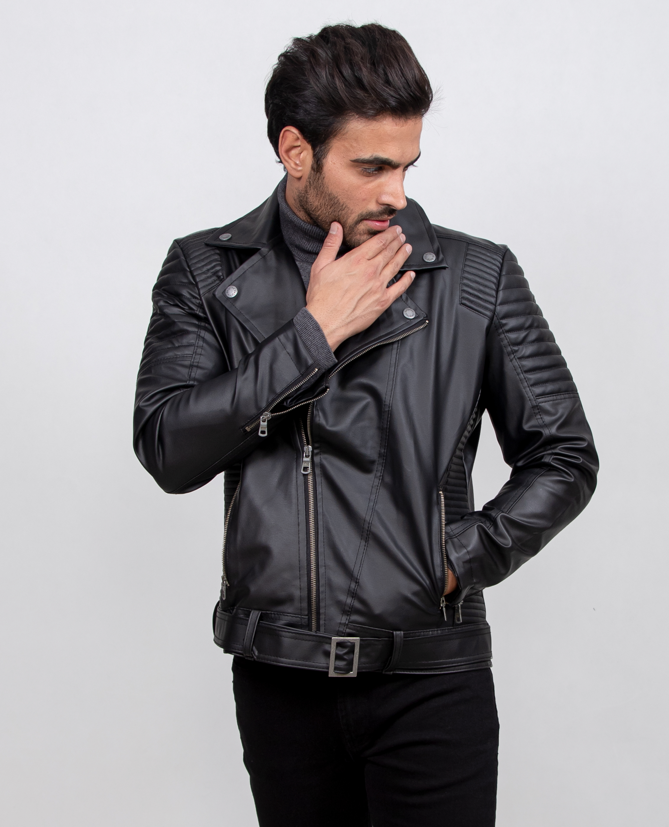 کاپشن چرم Delpino