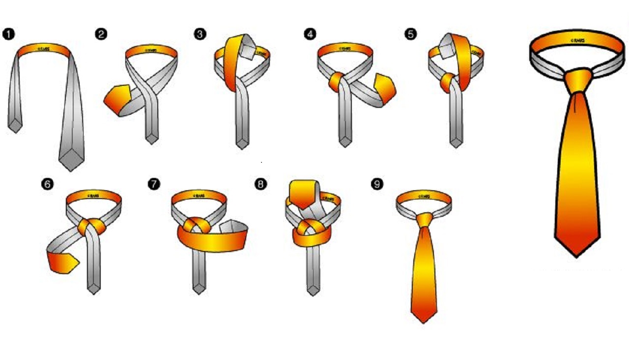 [اینفوگرافیک]: آموزش گره کراوات (گره پلتسبرگ)